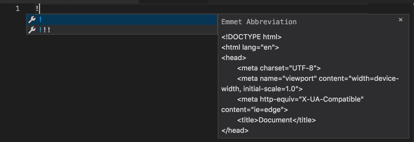 emmet abbreviation preview