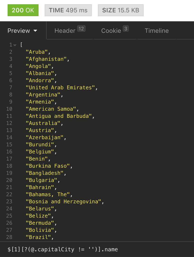 JSONpath filter expression